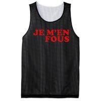 Je Fous French Retro Style Slogan Mesh Reversible Basketball Jersey Tank