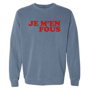 Je Fous French Retro Style Slogan Garment-Dyed Sweatshirt