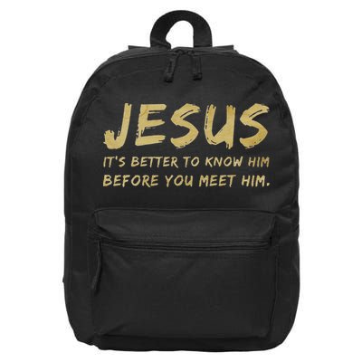 Jesus Freak Funny Christian 16 in Basic Backpack