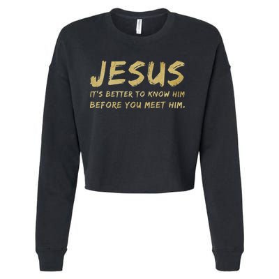 Jesus Freak Funny Christian Cropped Pullover Crew