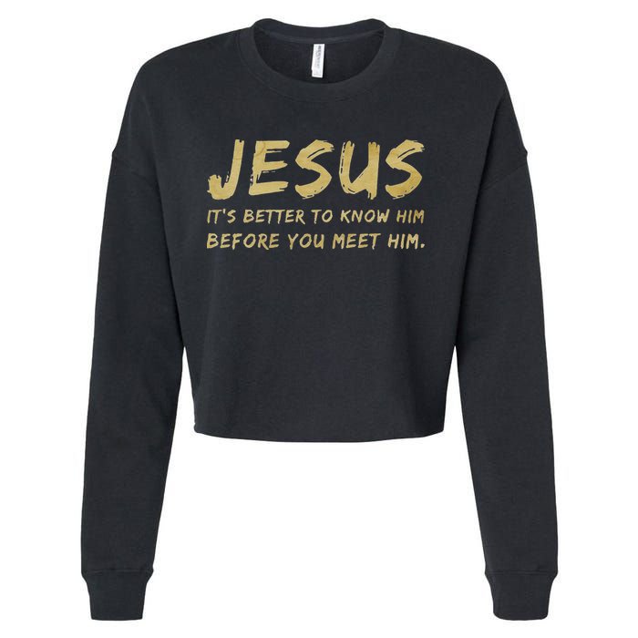 Jesus Freak Funny Christian Cropped Pullover Crew