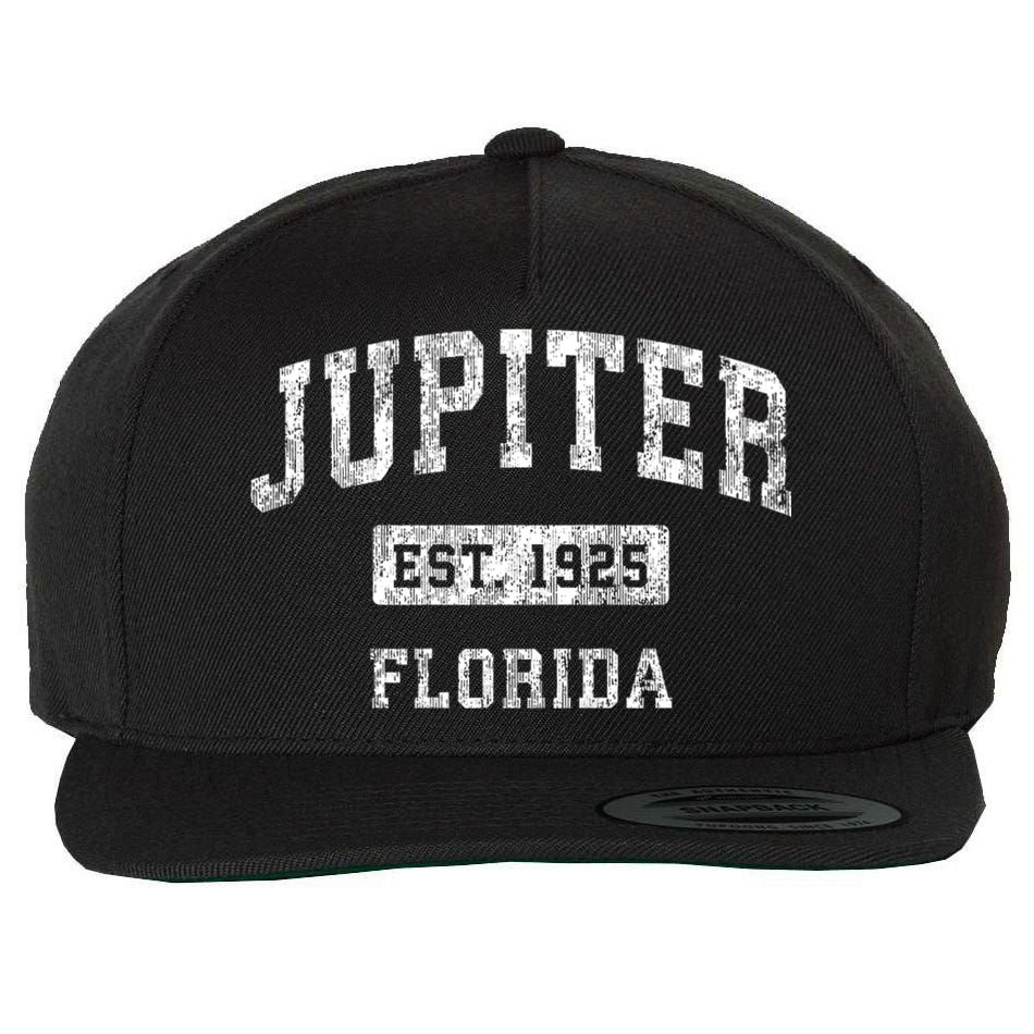Jupiter Florida Fl Vintage Established Sports Design Wool Snapback Cap