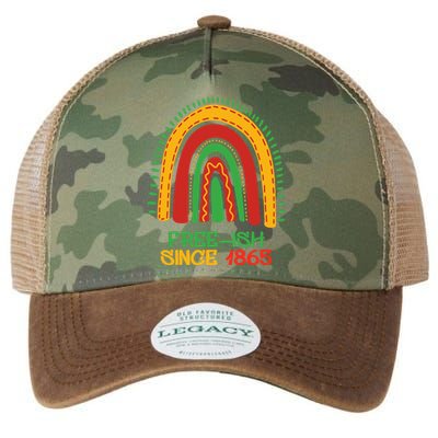 Juneteenth Freecute Giftish Since 1865 African American Rainbow Gift Legacy Tie Dye Trucker Hat