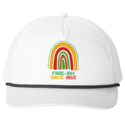 Juneteenth Freecute Giftish Since 1865 African American Rainbow Gift Snapback Five-Panel Rope Hat