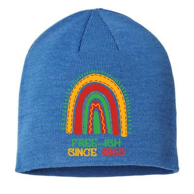 Juneteenth Freecute Giftish Since 1865 African American Rainbow Gift Sustainable Beanie