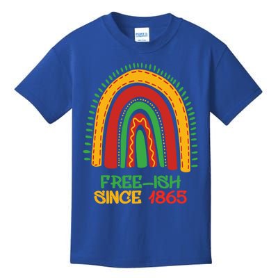 Juneteenth Freecute Giftish Since 1865 African American Rainbow Gift Kids T-Shirt