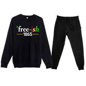 Juneteenth Freemeaningful Giftish Since 1865 My Ancestors Black History Gift Premium Crewneck Sweatsuit Set