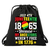 Juneteenth freedom graphic tee Drawstring Bag