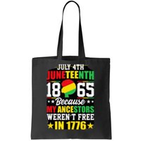 Juneteenth freedom graphic tee Tote Bag