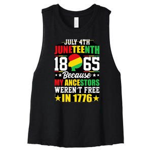 Juneteenth freedom graphic tee Women's Racerback Cropped Tank