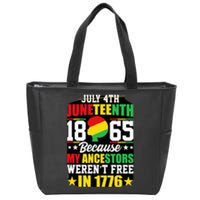 Juneteenth freedom graphic tee Zip Tote Bag