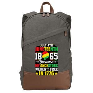 Juneteenth freedom graphic tee Cotton Canvas Backpack