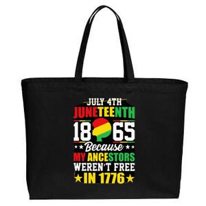 Juneteenth freedom graphic tee Cotton Canvas Jumbo Tote