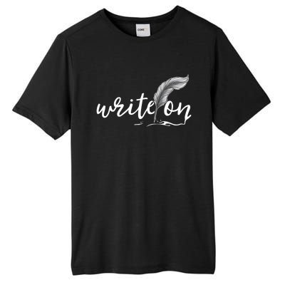 Journalism Funny Gift Write On Journaliscute Gift Author Writer Gift Tall Fusion ChromaSoft Performance T-Shirt