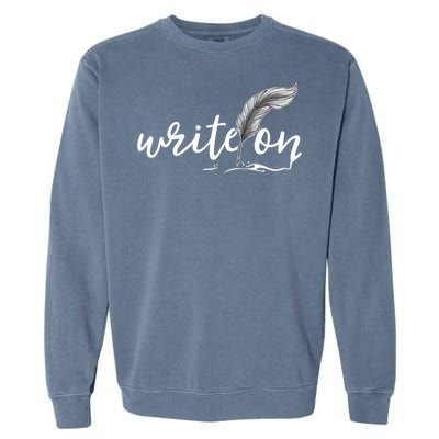 Journalism Funny Gift Write On Journaliscute Gift Author Writer Gift Garment-Dyed Sweatshirt