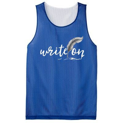 Journalism Funny Gift Write On Journaliscute Gift Author Writer Gift Mesh Reversible Basketball Jersey Tank