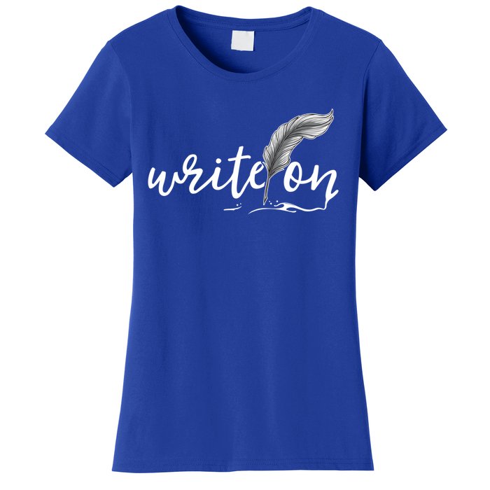 Journalism Funny Gift Write On Journaliscute Gift Author Writer Gift Women's T-Shirt