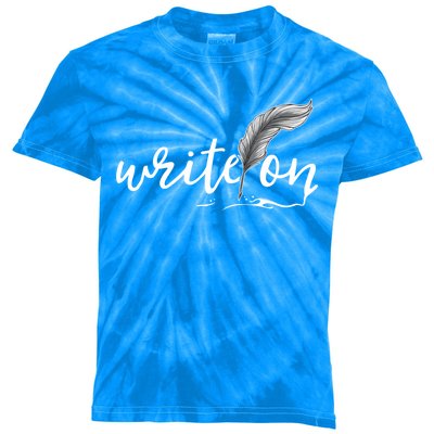 Journalism Funny Gift Write On Journaliscute Gift Author Writer Gift Kids Tie-Dye T-Shirt