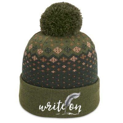 Journalism Funny Gift Write On Journaliscute Gift Author Writer Gift The Baniff Cuffed Pom Beanie