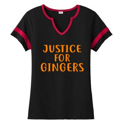 Justice For Gingers Design Funny Redhead Design For Gingers Gift Ladies Halftime Notch Neck Tee