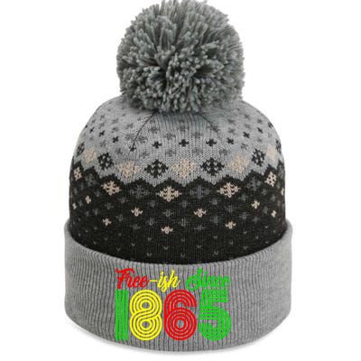 Juneteenth Freecool Giftish Since 1865 Black History Month Gift The Baniff Cuffed Pom Beanie