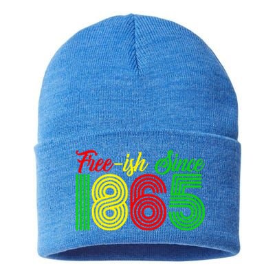 Juneteenth Freecool Giftish Since 1865 Black History Month Gift Sustainable Knit Beanie