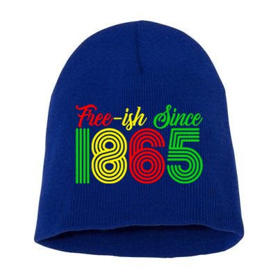 Juneteenth Freecool Giftish Since 1865 Black History Month Gift Short Acrylic Beanie