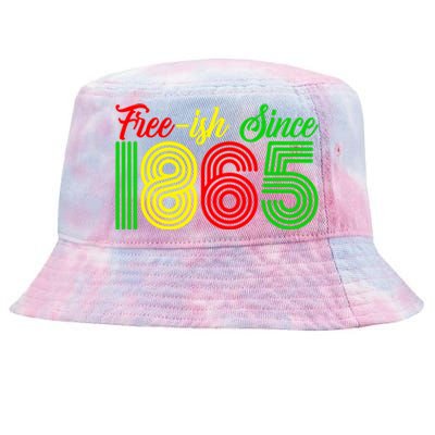 Juneteenth Freecool Giftish Since 1865 Black History Month Gift Tie-Dyed Bucket Hat