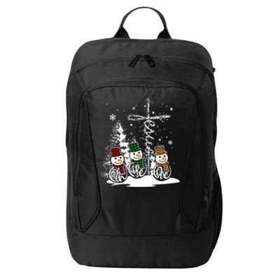 Jesus Faith Hope Love Snow Funny Merry Xmas For Christian Cool Gift City Backpack