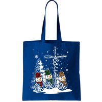 Jesus Faith Hope Love Snow Funny Merry Xmas For Christian Cool Gift Tote Bag