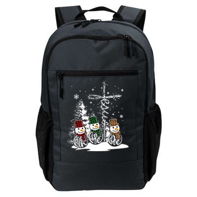 Jesus Faith Hope Love Snow Funny Merry Xmas For Christian Cool Gift Daily Commute Backpack