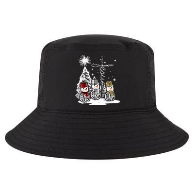 Jesus Faith Hope Love Snowman Christmas Xmas Cool Comfort Performance Bucket Hat