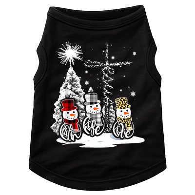 Jesus Faith Hope Love Snowman Christmas Xmas Doggie Tank