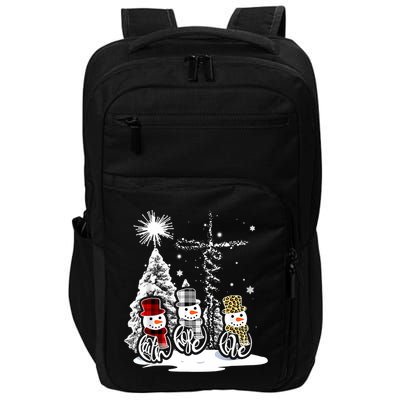 Jesus Faith Hope Love Snowman Christmas Xmas Impact Tech Backpack