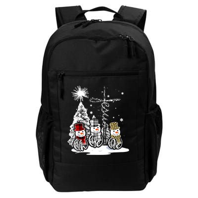 Jesus Faith Hope Love Snowman Christmas Xmas Backpack