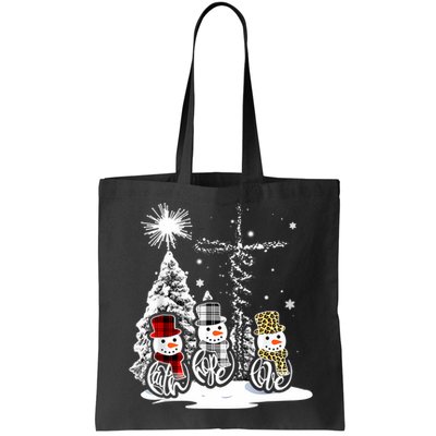 Jesus Faith Hope Love Snowman Christmas Xmas Bag