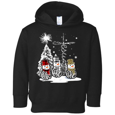 Jesus Faith Hope Love Snowman Christmas Xmas Toddler Hoodie