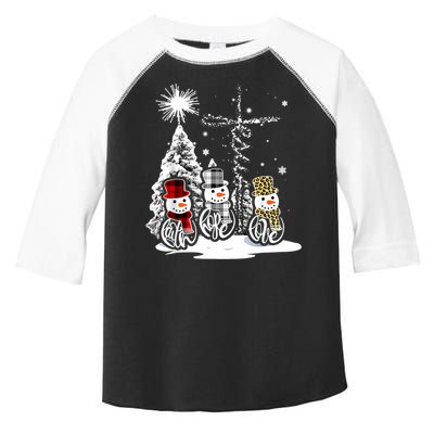 Jesus Faith Hope Love Snowman Christmas Xmas Toddler Fine Jersey T-Shirt
