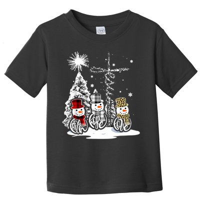 Jesus Faith Hope Love Snowman Christmas Xmas Toddler T-Shirt