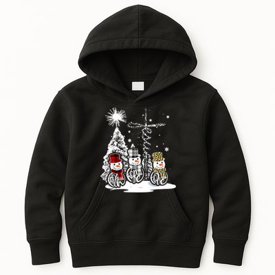 Jesus Faith Hope Love Snowman Christmas Xmas Kids Hoodie