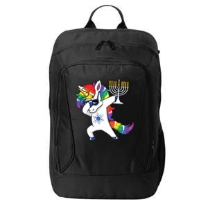 Jewnicorn Funny Hanukkah Unicorn Dabbing Unicorn City Backpack