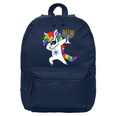 Jewnicorn Funny Hanukkah Unicorn Dabbing Unicorn 16 in Basic Backpack