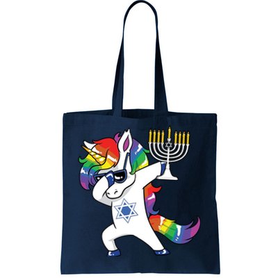 Jewnicorn Funny Hanukkah Unicorn Dabbing Unicorn Tote Bag