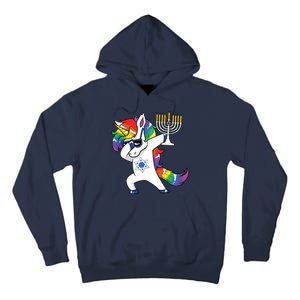 Jewnicorn Funny Hanukkah Unicorn Dabbing Unicorn Tall Hoodie