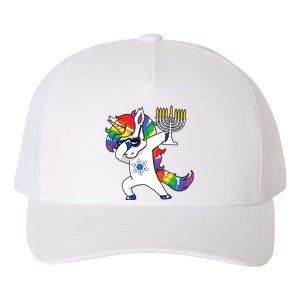 Jewnicorn Funny Hanukkah Unicorn Dabbing Unicorn Yupoong Adult 5-Panel Trucker Hat