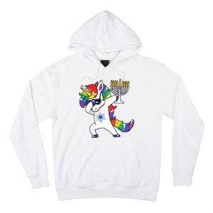 Jewnicorn Funny Hanukkah Unicorn Dabbing Unicorn Hoodie