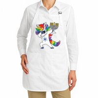 Jewnicorn Funny Hanukkah Unicorn Dabbing Unicorn Apron
