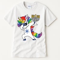 Jewnicorn Funny Hanukkah Unicorn Dabbing Unicorn Tall T-Shirt