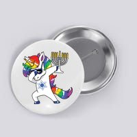Jewnicorn Funny Hanukkah Unicorn Dabbing Unicorn Button
