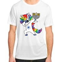 Jewnicorn Funny Hanukkah Unicorn Dabbing Unicorn Adult ChromaSoft Performance T-Shirt